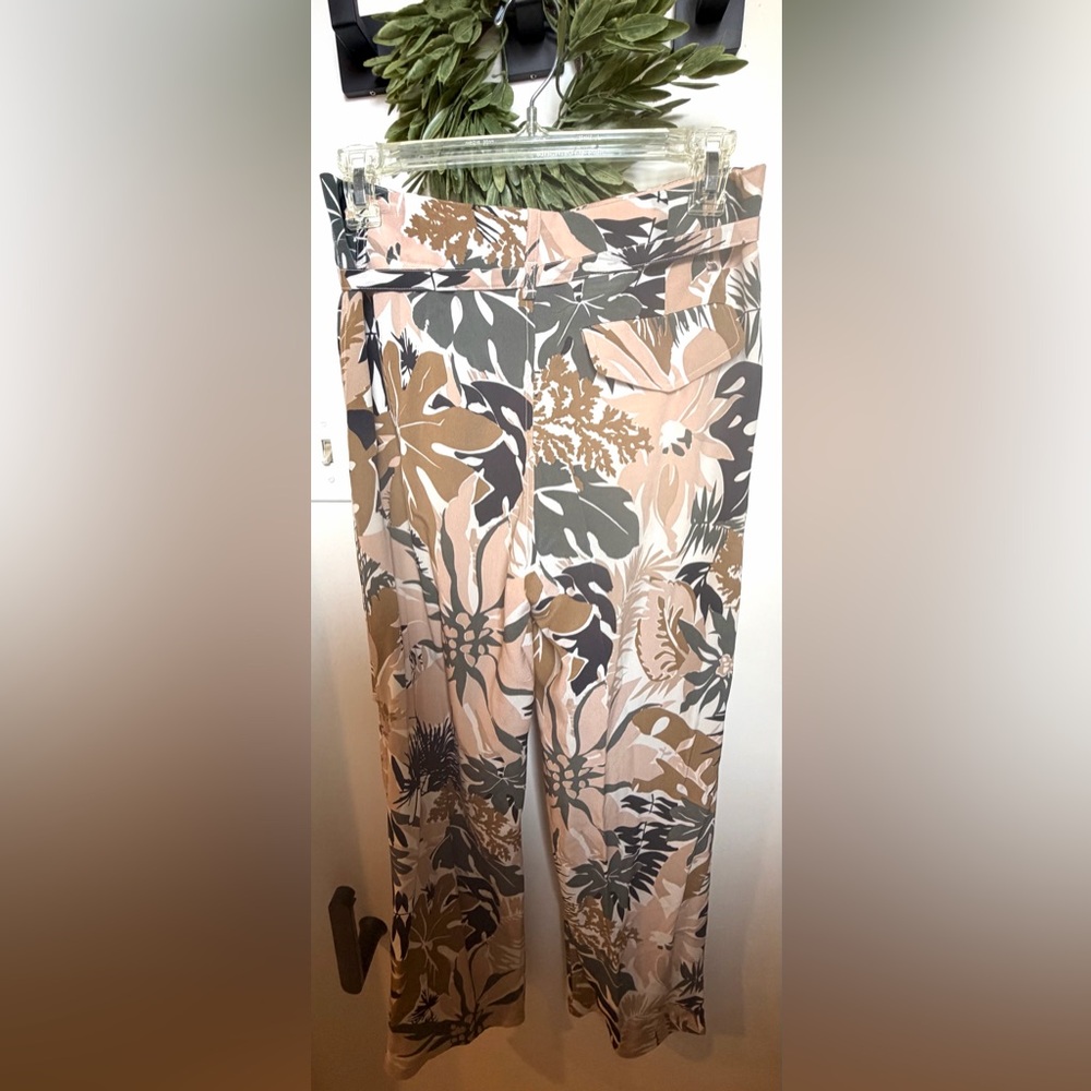rag & bone Victoria Tropical 100% Silk Wide Leg Pants Floral Resortwear Sz 00 - Picture 7 of 16